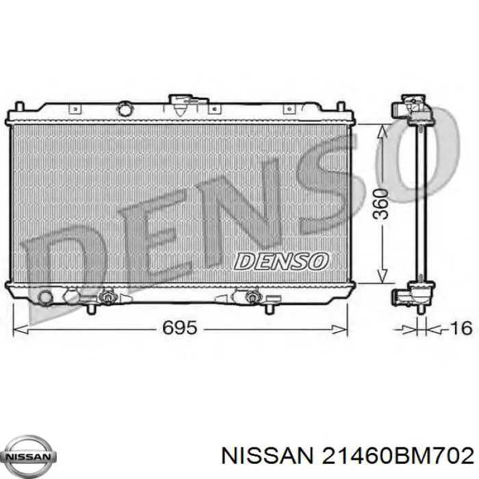 Радиатор 21460BM702 Nissan/Infiniti
