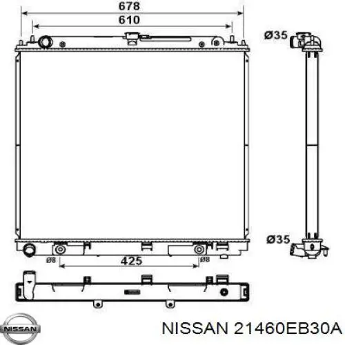 Радиатор 21410EB31B Nissan/Infiniti