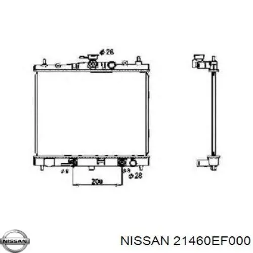 21460EF000 Nissan/Infiniti Радиатор основной