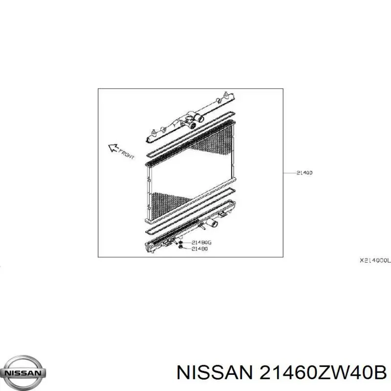 Радиатор 21460ZW40B Nissan