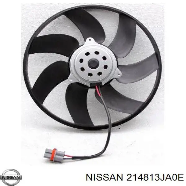 214813JA0E Nissan диффузор радиатора охлаждения, в сборе с мотором и крыльчаткой