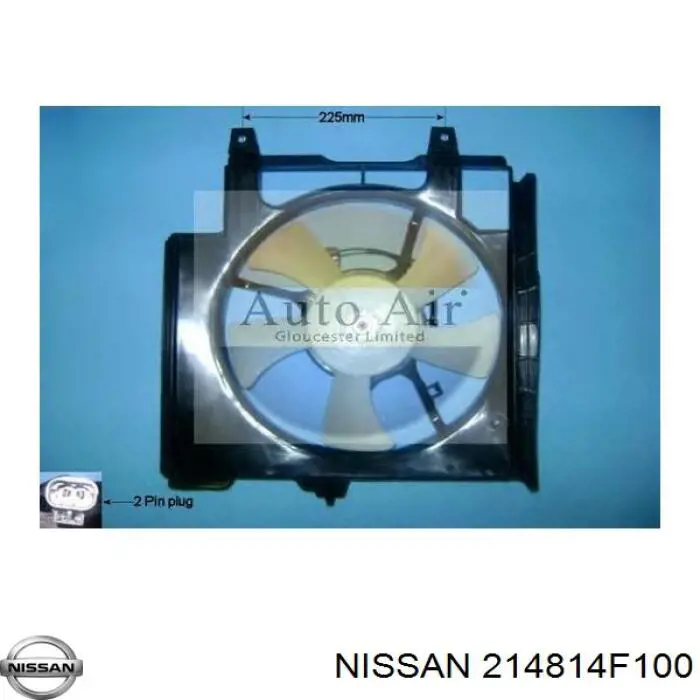214814F100 Nissan диффузор радиатора охлаждения, в сборе с мотором и крыльчаткой
