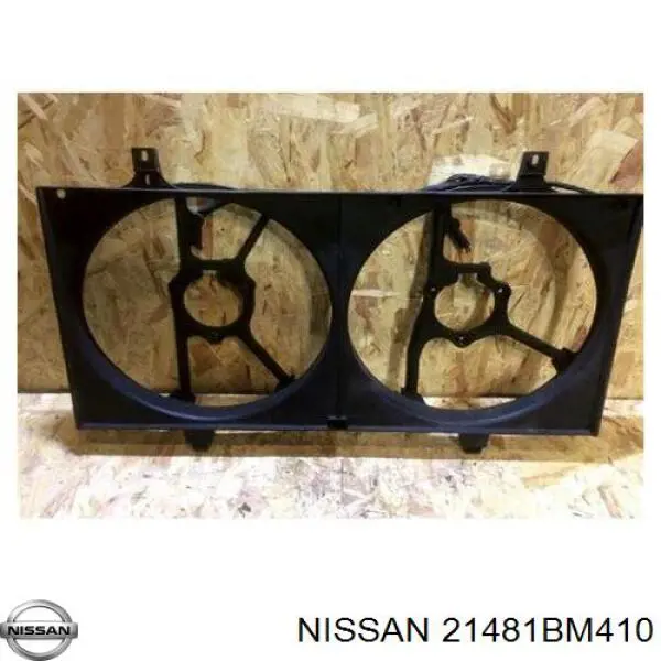 21481BM410 Nissan ventilador elétrico de esfriamento montado (motor + roda de aletas)