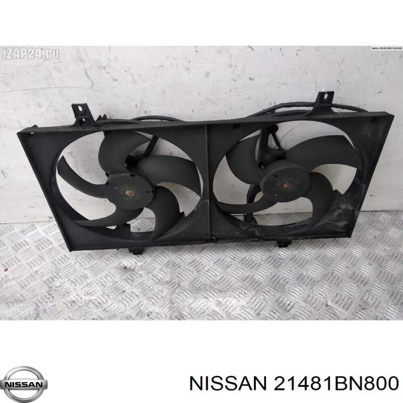 21481BN800 Nissan difusor do radiador de esfriamento, montado com motor e roda de aletas