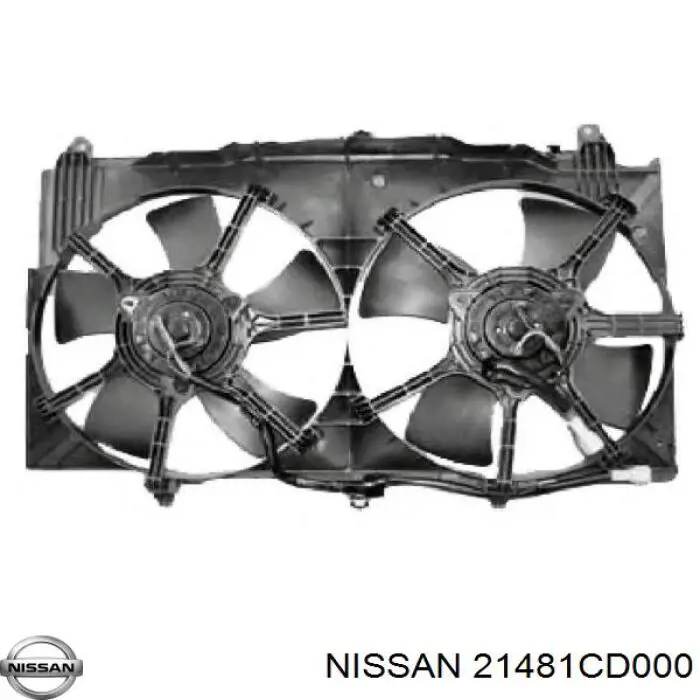 21481CD000 Nissan/Infiniti Диффузор радиатора охлаждения в сборе с мотором