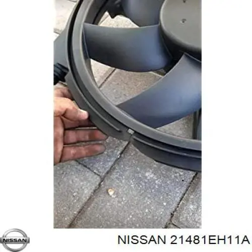 Купить 21481EH11A Nissan/Infiniti Электровентилятор охлаждения в сборе (мотор+крыльчатка)