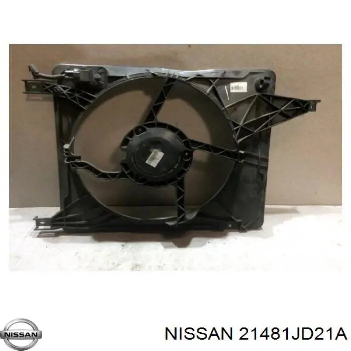 21481JD21A Nissan difusor do radiador de esfriamento, montado com motor e roda de aletas