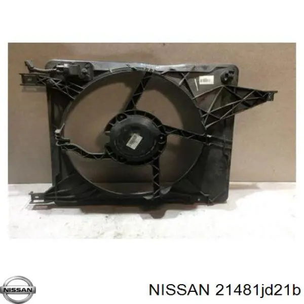 Диффузор радиатора охлаждения, в сборе с мотором и крыльчаткой Nissan 21481JD21B
