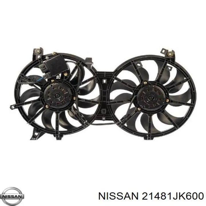 21481JK600 Nissan ventilador elétrico de esfriamento montado (motor + roda de aletas)