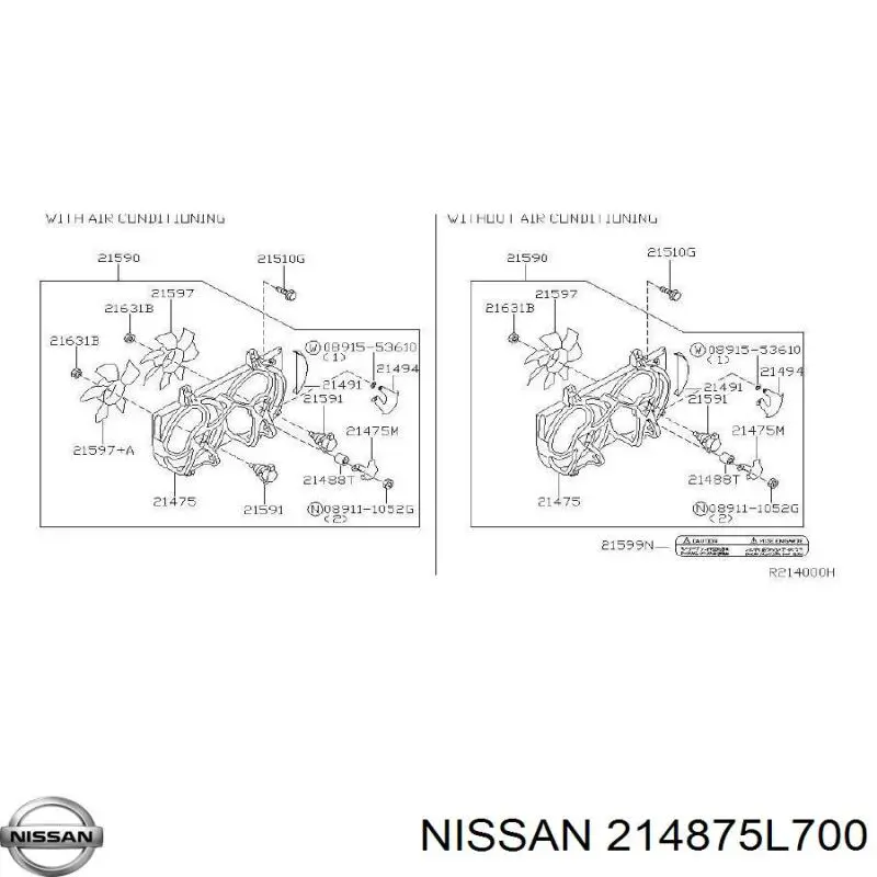 Купить 214875L700 Nissan/Infiniti Мотор вентилятора системы охлаждения