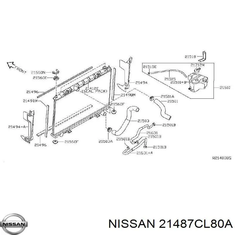 21487CL80A Nissan motor de ventilador do sistema de esfriamento