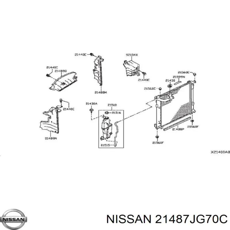 Купить 21487JG70A Nissan/Infiniti Мотор вентилятора системы охлаждения