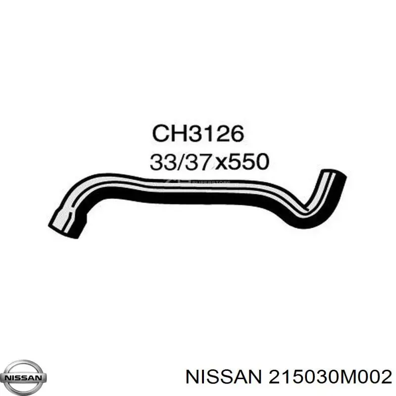 Mangueira (cano derivado) inferior do radiador de esfriamento para Nissan Almera (N15)
