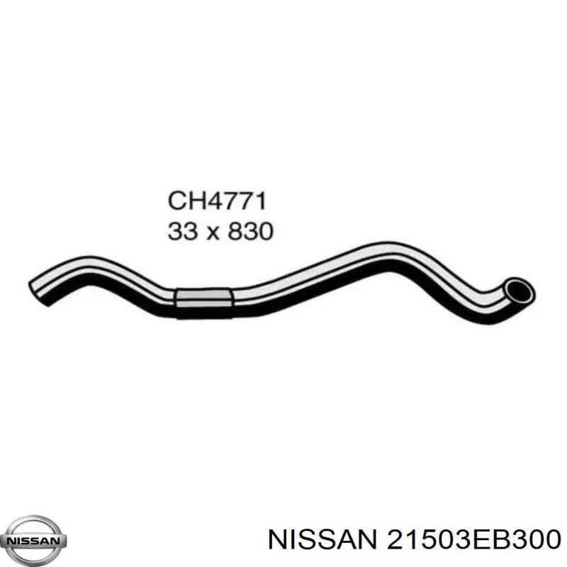Mangueira (cano derivado) inferior do radiador de esfriamento para Nissan Navara (D40M)