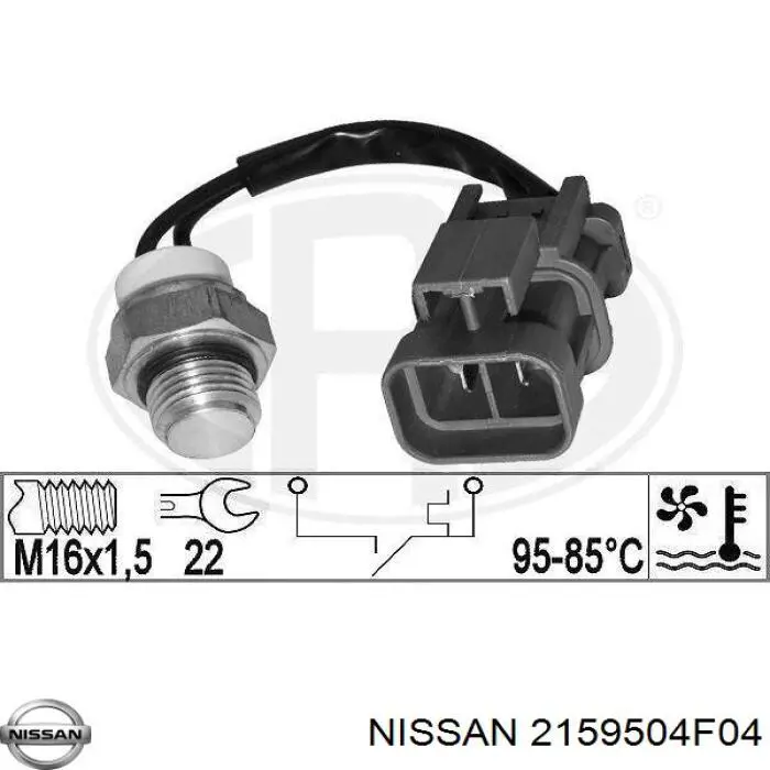 Датчик температуры охлаждающей жидкости (включения вентилятора радиатора) на Nissan Sunny Y10