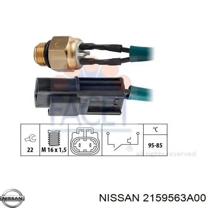 Датчик включения вентилятора 2159504F04 Nissan/Infiniti