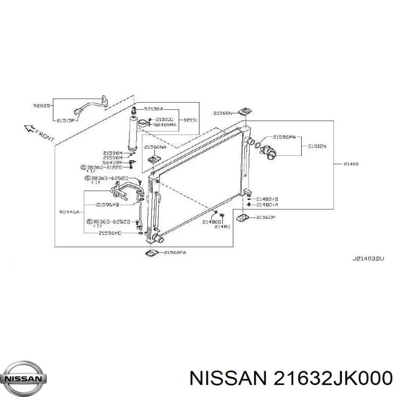  Nissan/Infiniti 21632JK000 цена, от 16.47 USD