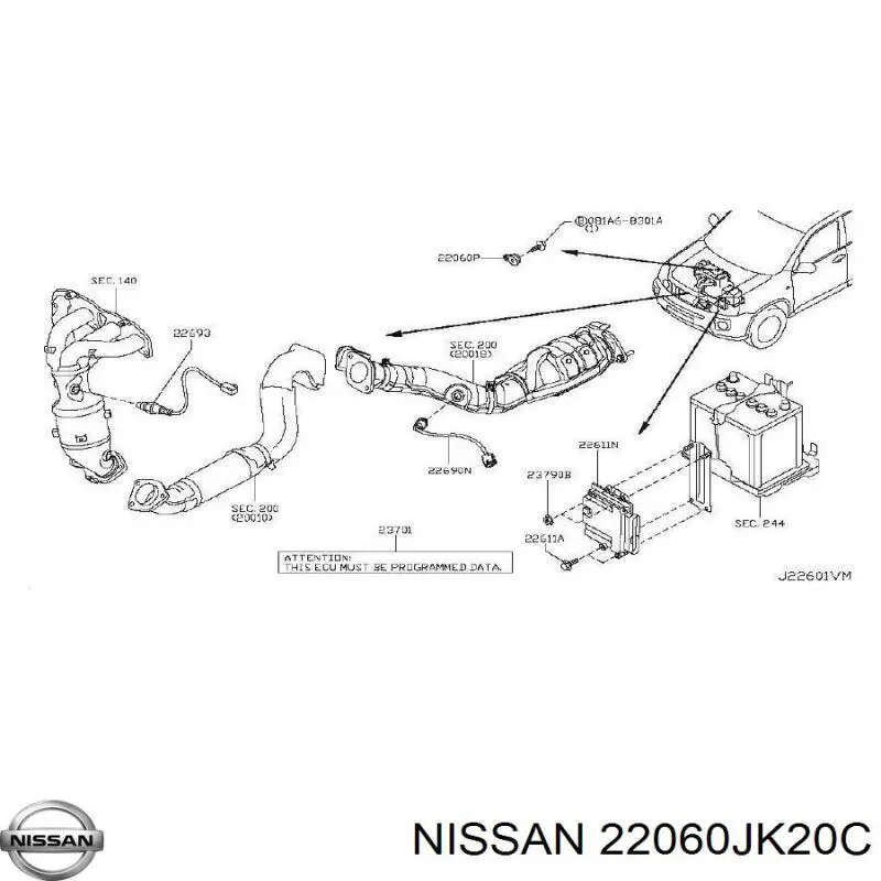 Датчик детонации Nissan/Infiniti 22060JK20C цена, от 3.79 USD