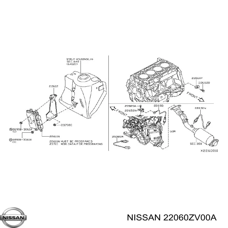 Датчик детонации 22060ZV00A Nissan/Infiniti