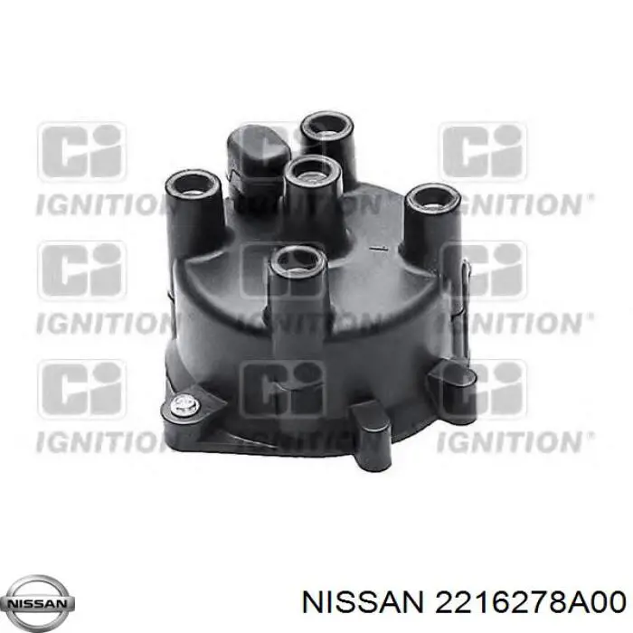 Крышка распределителя зажигания (трамблера) Nissan/Infiniti 2216278A00 цена, от 7.38 USD
