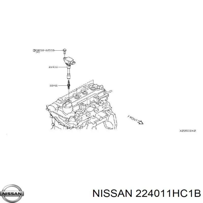 Свіча запалювання 224011HC1B Nissan