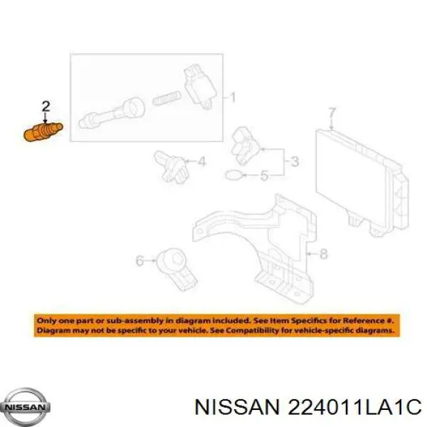 224011LA1C Nissan vela de ignição