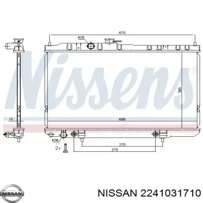 Радиатор 2241031710 Nissan