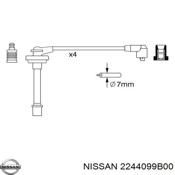 Высоковольтные провода 2244099B00 Nissan