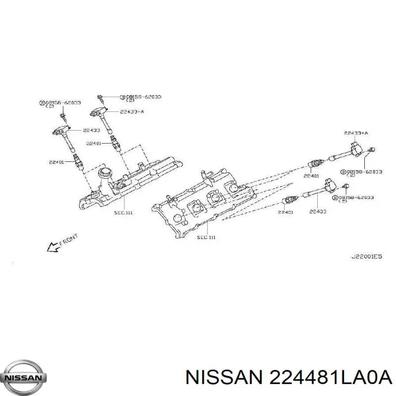 224481LA0A Nissan bobina de ignição