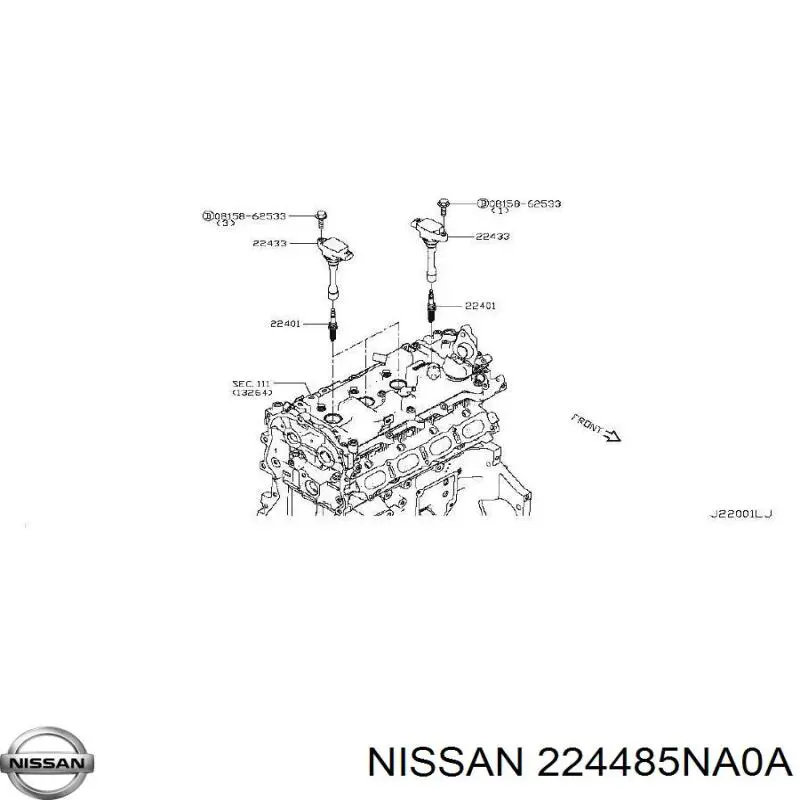 224485NA0A Nissan/Infiniti Катушка зажигания