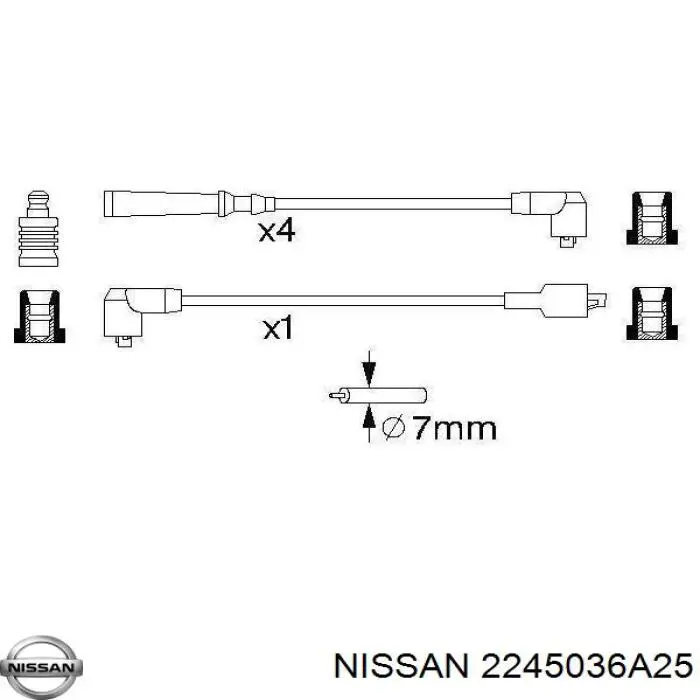 Провода зажигания Nissan/Infiniti 2245036A25 цена, от 17.43 USD