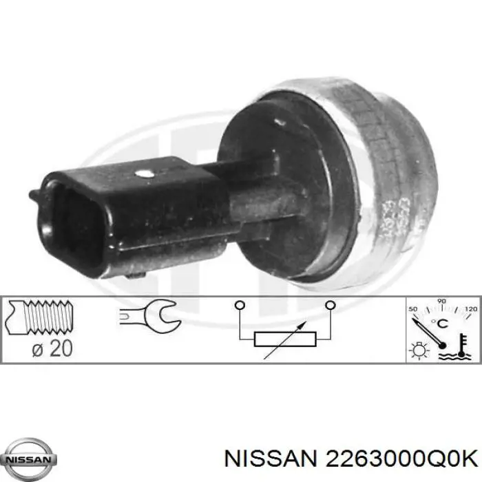 Sensor temperatura 2263000Q0K Nissan