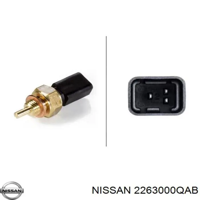 2263000QAB Nissan датчик температуры охлаждающей жидкости