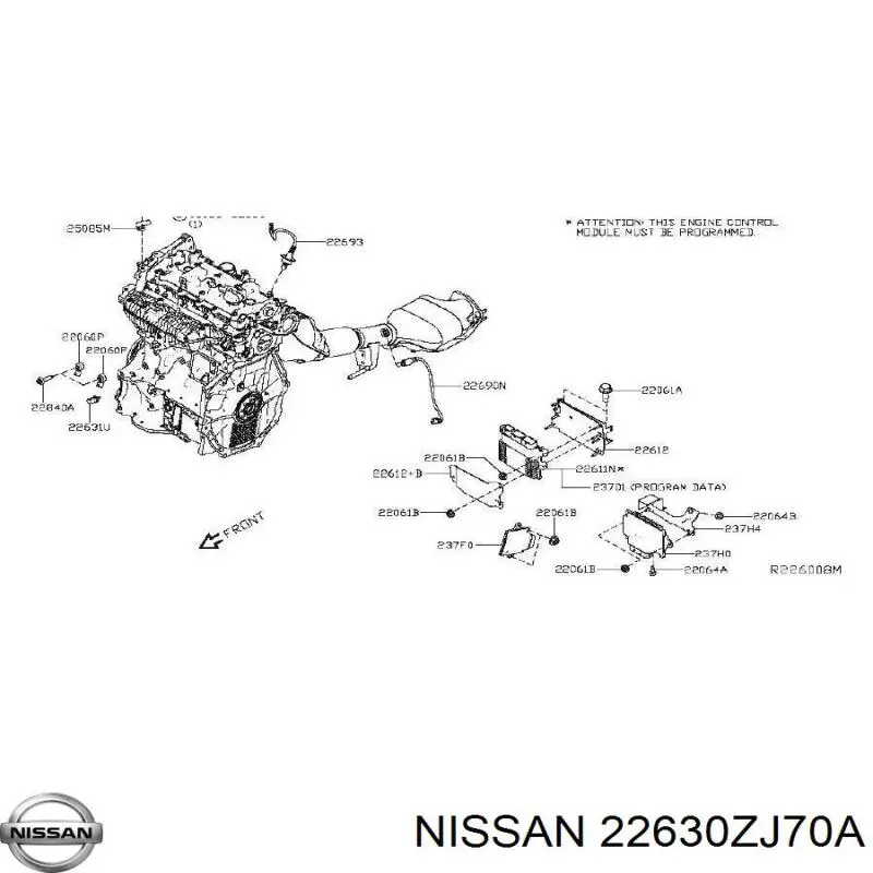 Датчик температуры охлаждающей жидкости 22630ZJ70A Nissan/Infiniti
