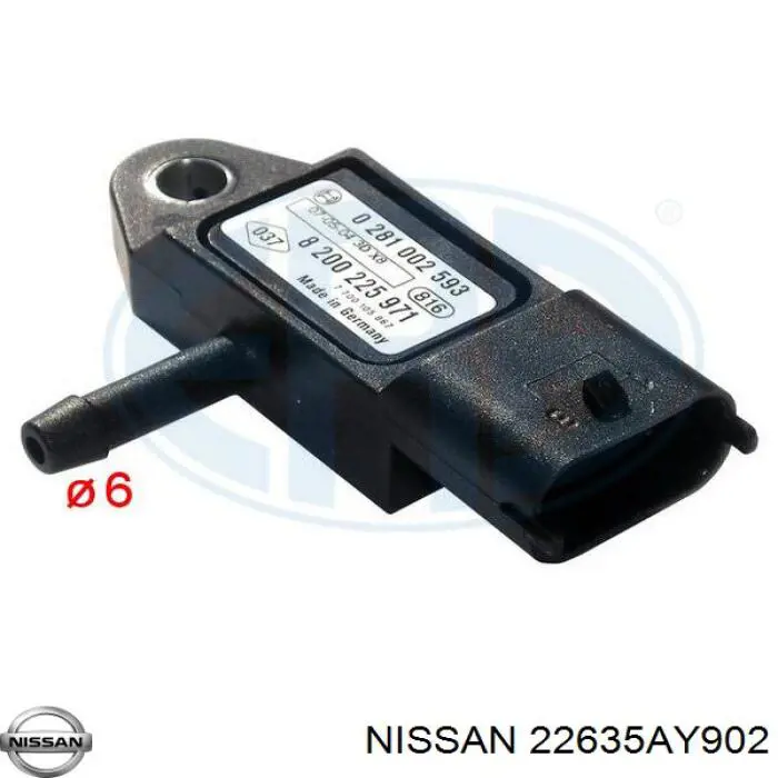 Датчик давления наддува 22635AY902 Nissan