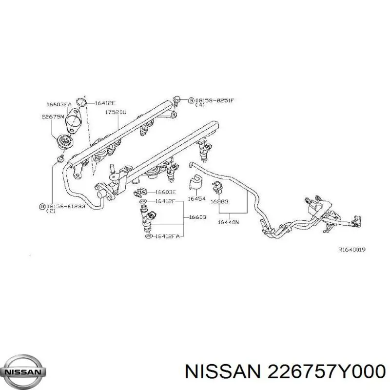 226757Y000 Nissan/Infiniti Регулятор давления в топливной рейке