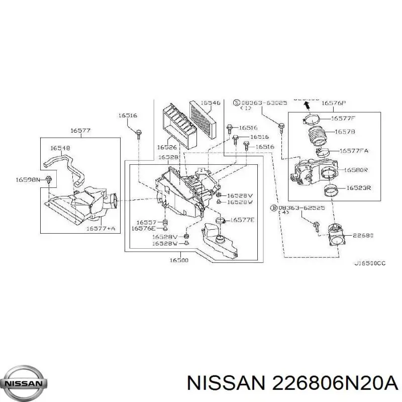 ДМРВ 226806N20A Nissan