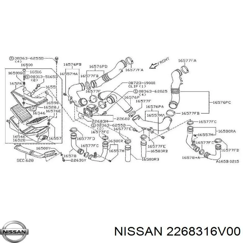  2268316V00 Nissan