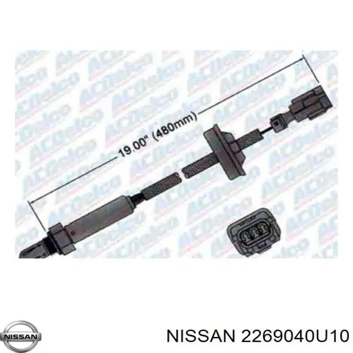 Лямбдазонд, датчик кислорода до катализатора Nissan/Infiniti 2269040U10 цена, от 30.02 USD
