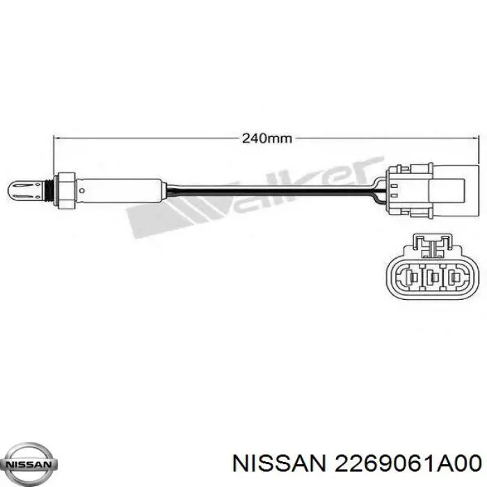 Купить 2269061A00 Nissan/Infiniti Датчик концентрации кислорода