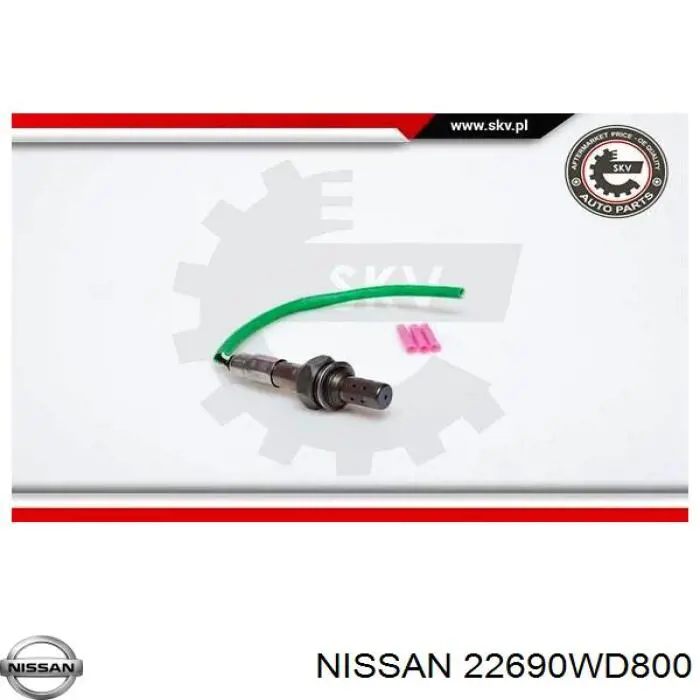 22690WD800 Nissan sonda lambda, sensor de oxigênio até o catalisador