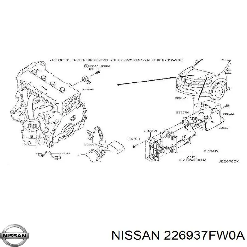  226937FW0A Nissan