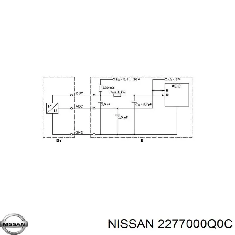 Купить 4272S0005 Ridex Датчик давления выхлопных газов