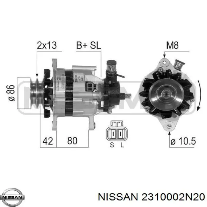 2310002N21 Nissan генератор