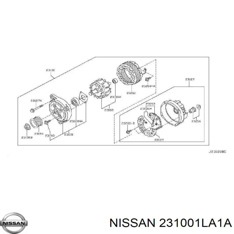 Купить 231001LA1A Nissan/Infiniti Генератор