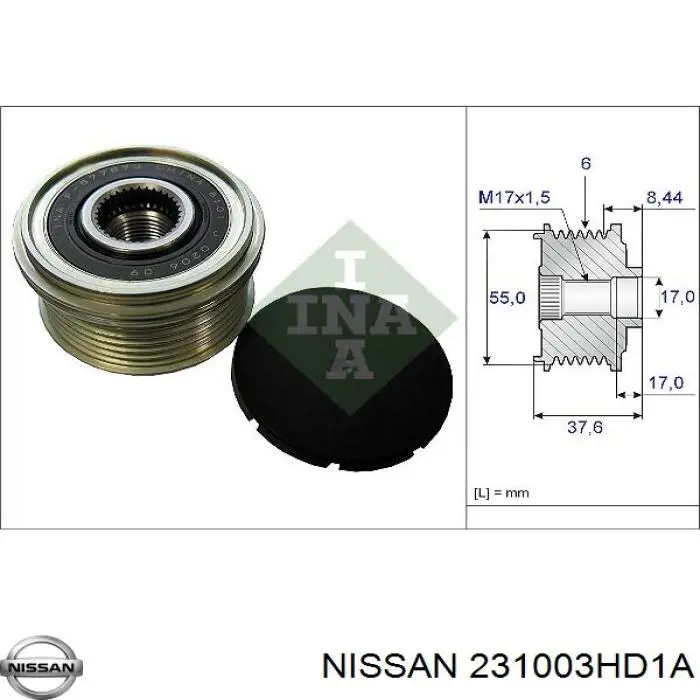 Генератор 231003HD1A Nissan