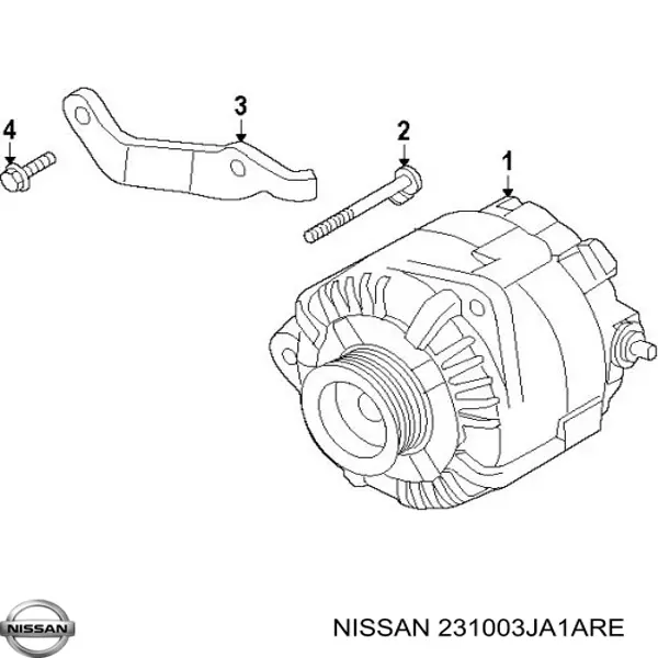Генератор 231003JA1ARE Nissan/Infiniti