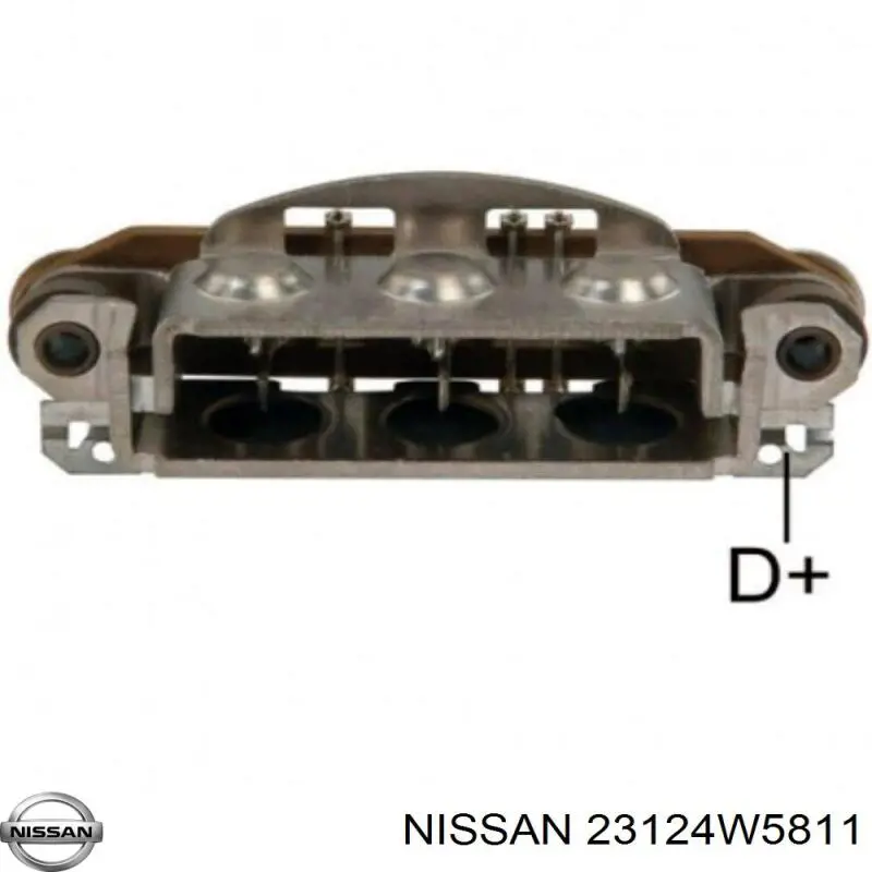 23124W5811 Nissan eixo de diodos do gerador