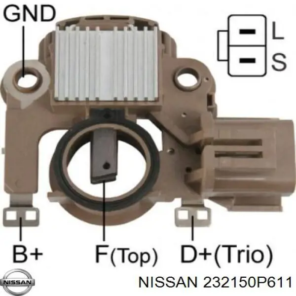 232150P611 Nissan реле-регулятор генератора (реле зарядки)