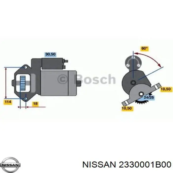 2330015A00R Nissan/Infiniti Стартер автомобиля